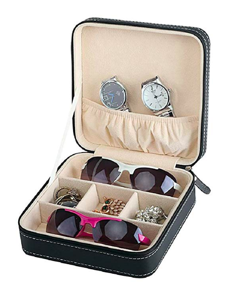 NBX Travel Jewelry Organizer Brown, Roll Foldable Jewelry Case, Eco-Leather Jewelry Storage, Women's, Size: Small